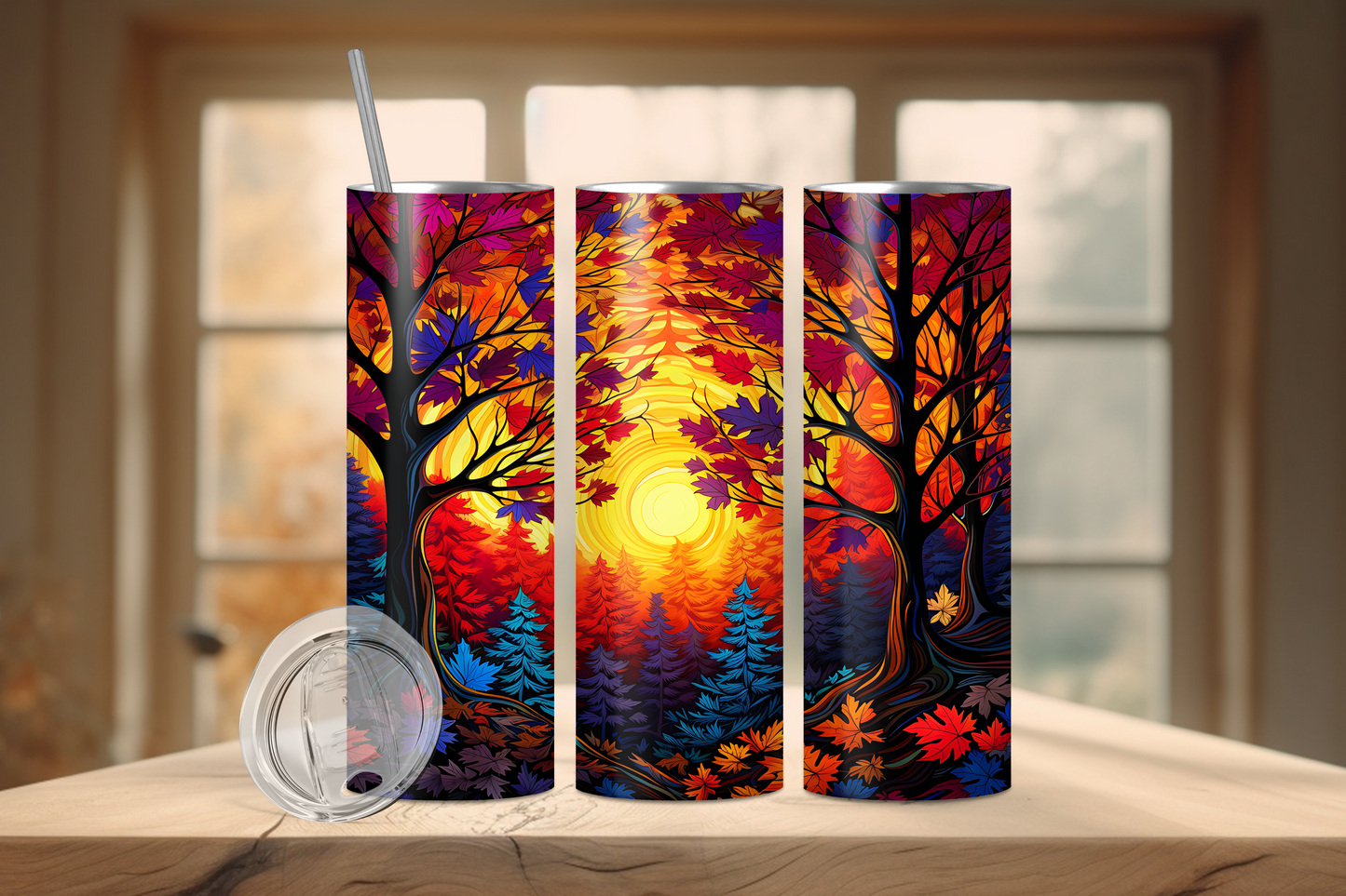 Fall Leaves 20 oz Stainless Steel Tumbler