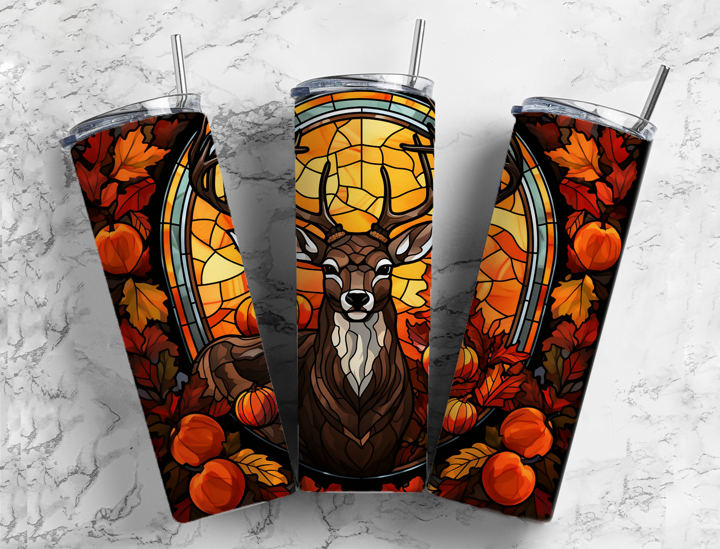 Autumn (Fall) Deer 20 oz Stainless Steel Tumbler