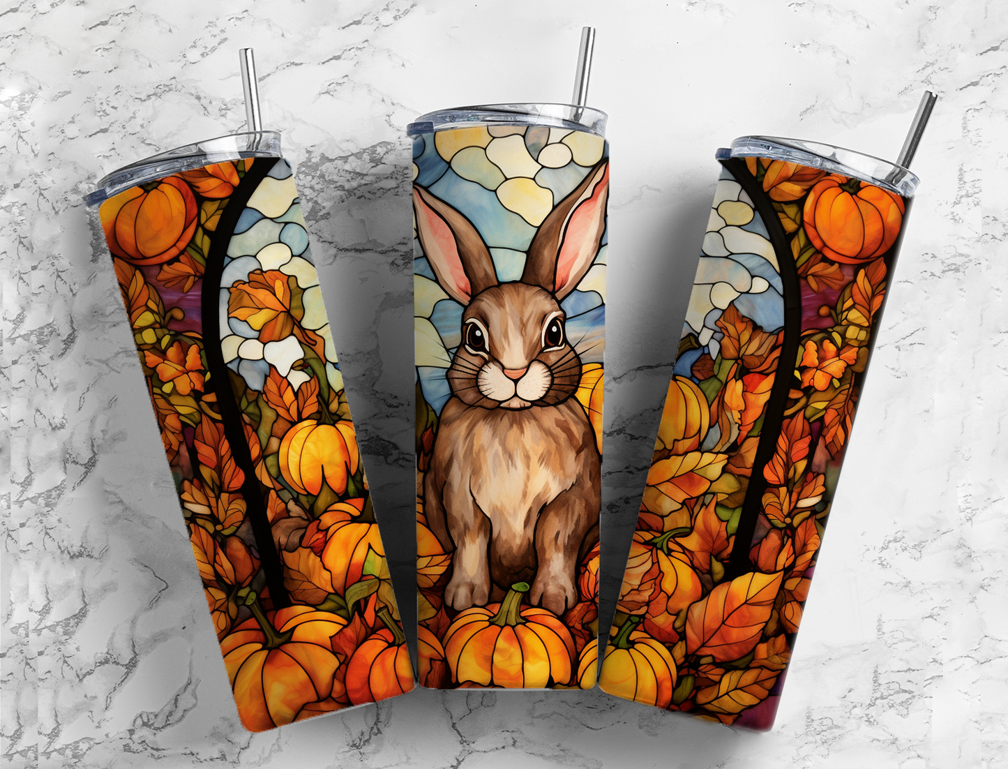 Autumn (Fall) Rabbit 20 oz Stainless Steel Tumbler