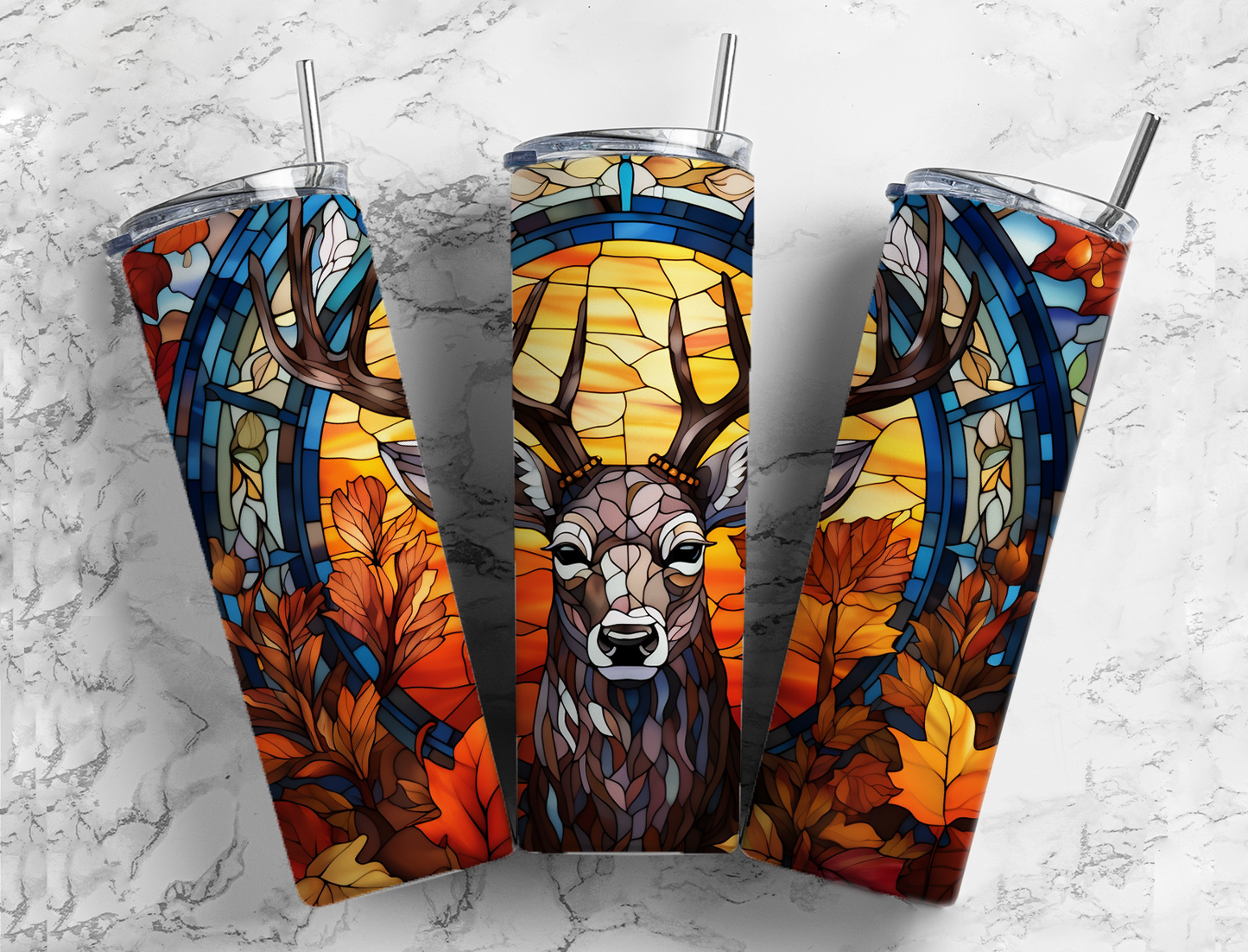 Autumn (Fall) Deer 20 oz Stainless Steel Tumbler