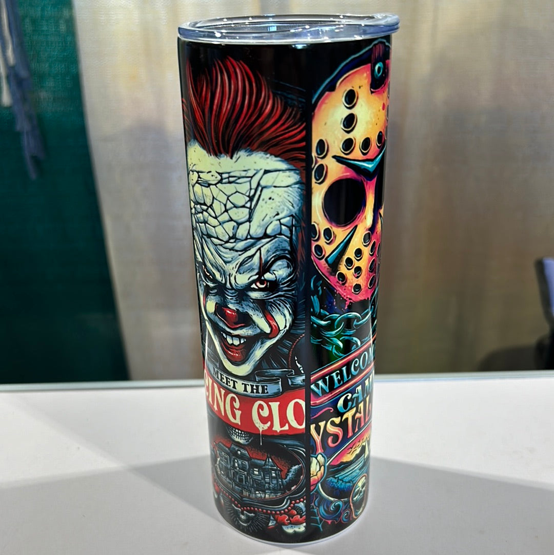 Neon Horror Movie 20 oz Stainless Steel Tumbler