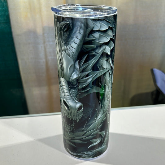 Silver Dragon 20 oz Stainless Steel Tumbler