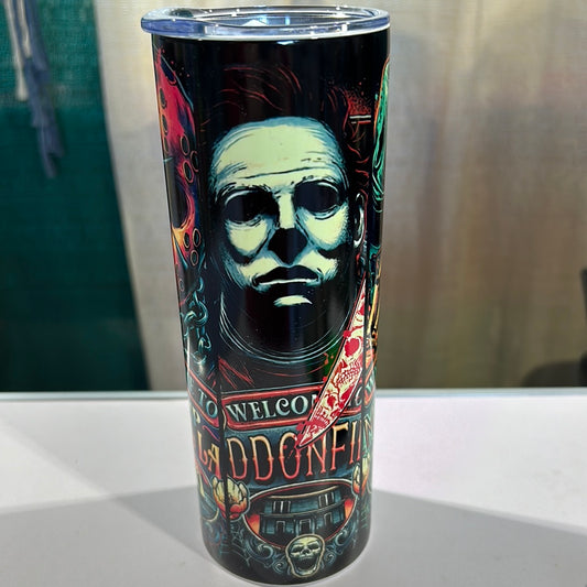 Neon Horror Movie 20 oz Stainless Steel Tumbler