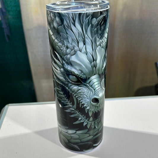 Silver Dragon 20 oz Stainless Steel Tumbler