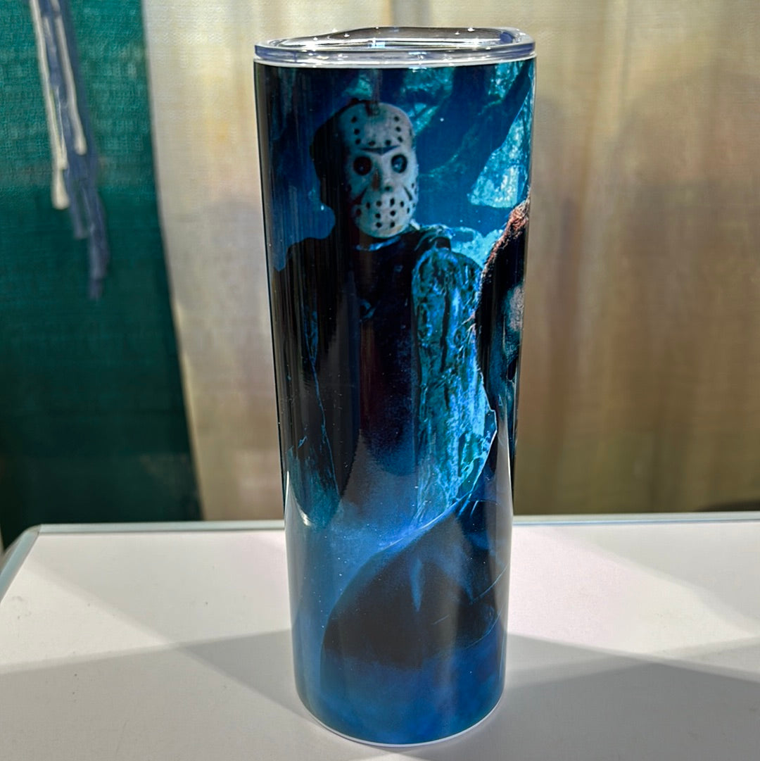 Blue Michael, Scream and Jason Horror 20 oz Stainless Steel Tumbler