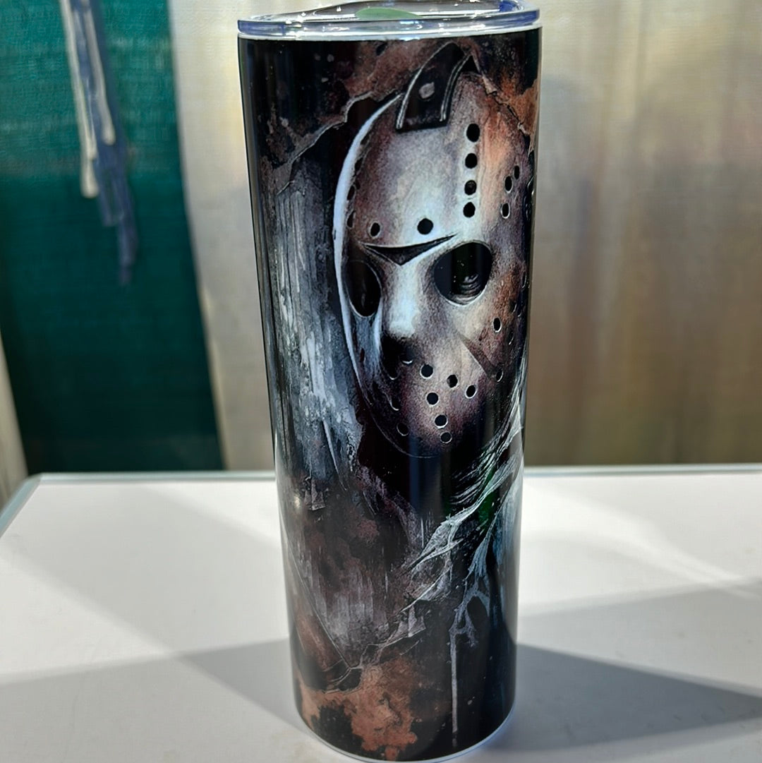 Jason and Michael Horror Movie 20 oz Stainless Steel Tumbler