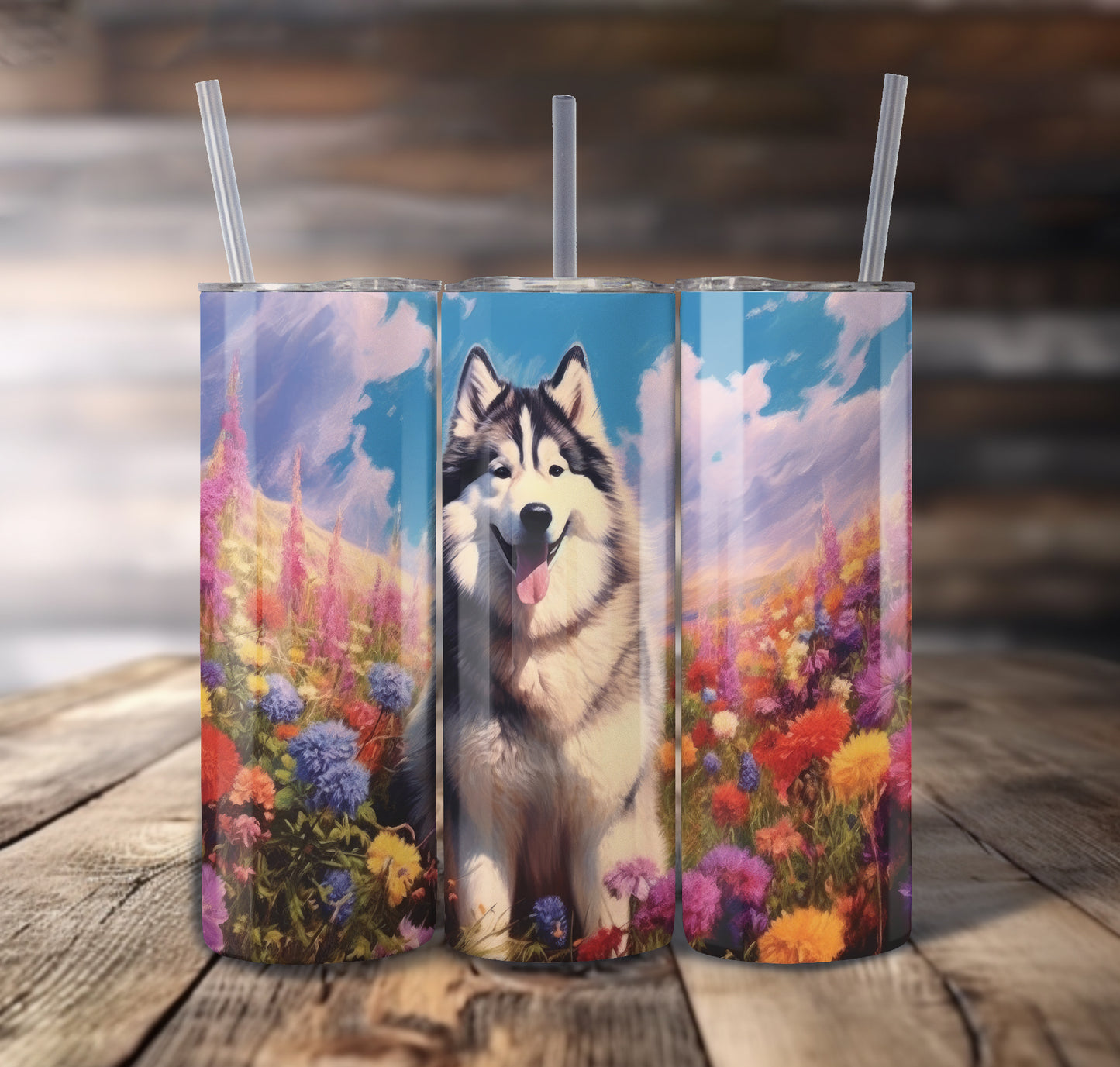 Alaskan Malamute Dog 20 oz Stainless Steel Tumbler