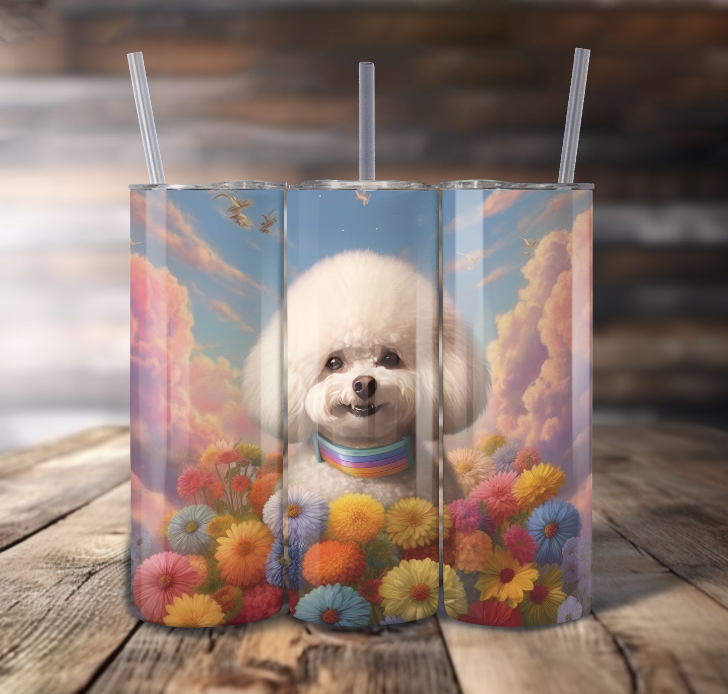 Bichon Frise Dog 20 oz Stainless Steel Tumbler