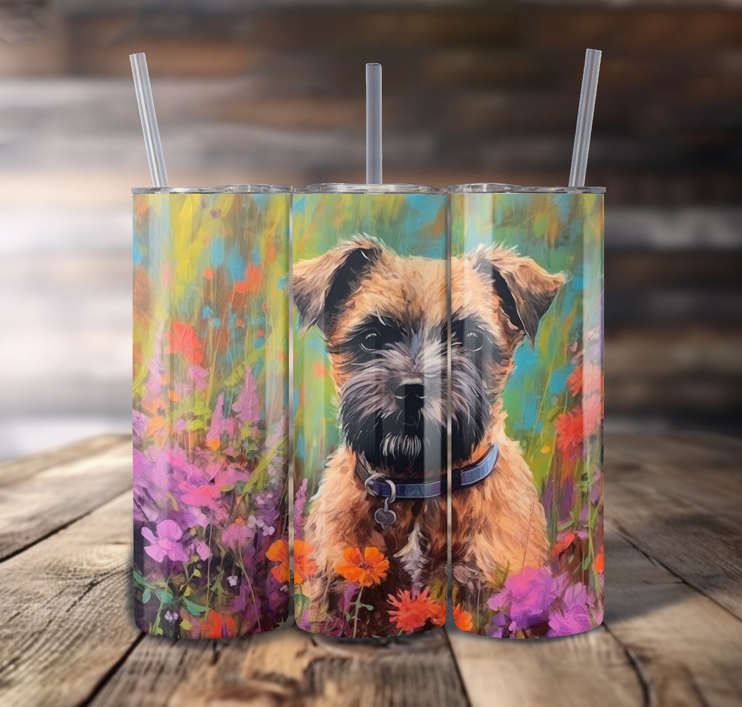 Border Terrier Dog 20 oz Stainless Steel Tumbler