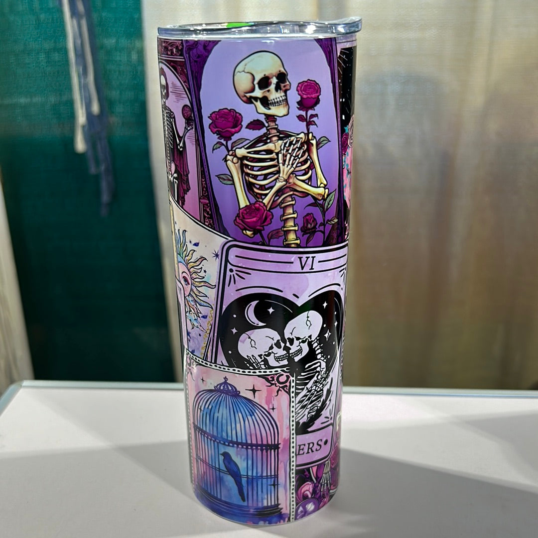 Tarot Cards Purple 20 oz Stainless Steel Tumbler