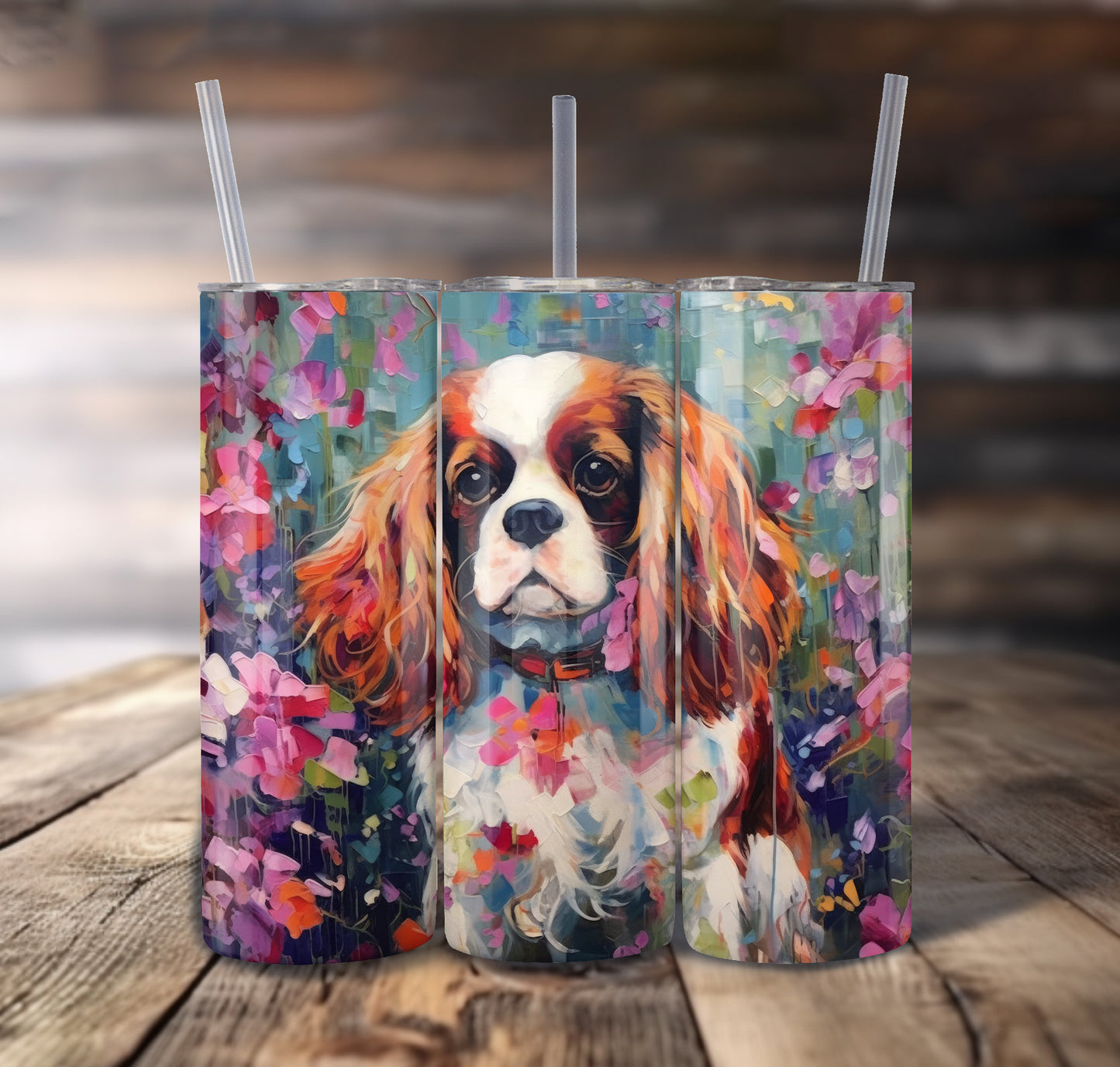 Cavalier King Charles Spaniel Dog 20 oz Stainless Steel Tumbler