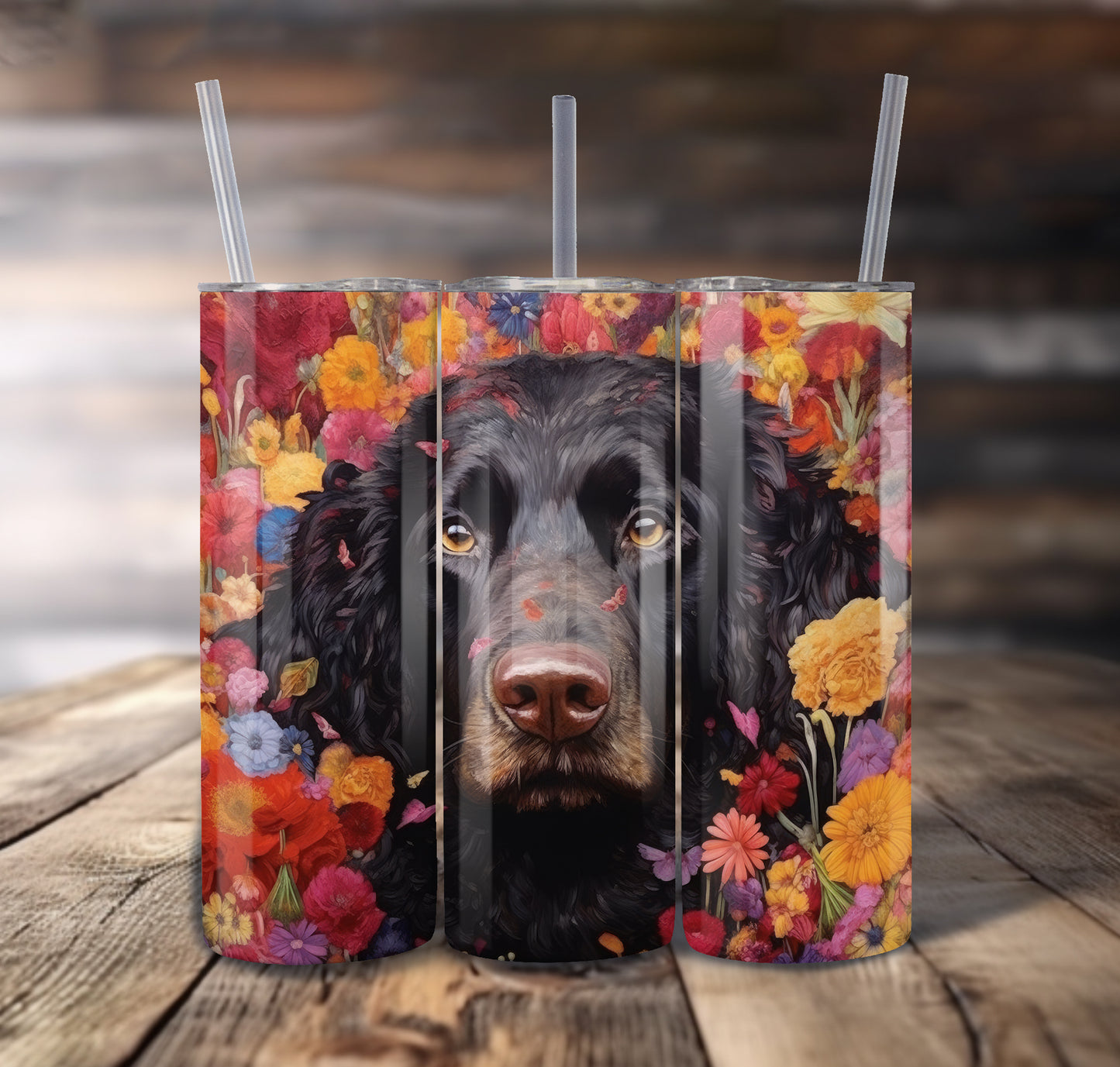 Curly Coated Retriever Dog 20 oz Stainless Steel Tumbler