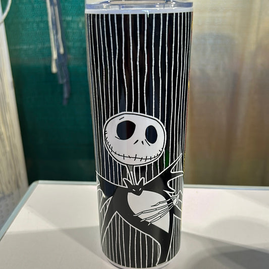 Jack and Sally Divided 20 oz Stainless Steel Tumbler