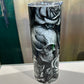 Monochrome Skull 20 oz Stainless Steel Tumbler