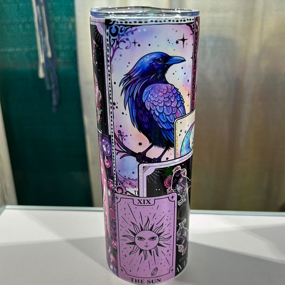 Tarot Cards Purple 20 oz Stainless Steel Tumbler