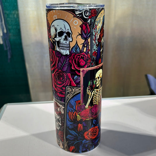 Tarot Cards Red Roses 20 oz Stainless Steel Tumbler