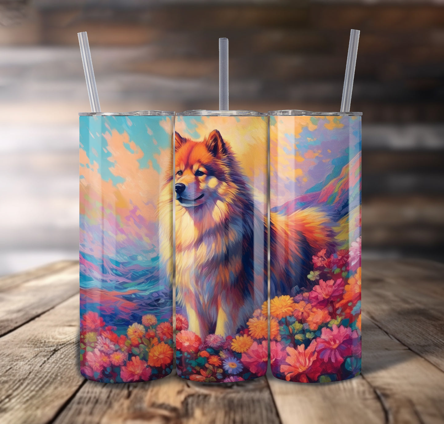 Finnish Lapphund Dog 20 oz Stainless Steel Tumbler