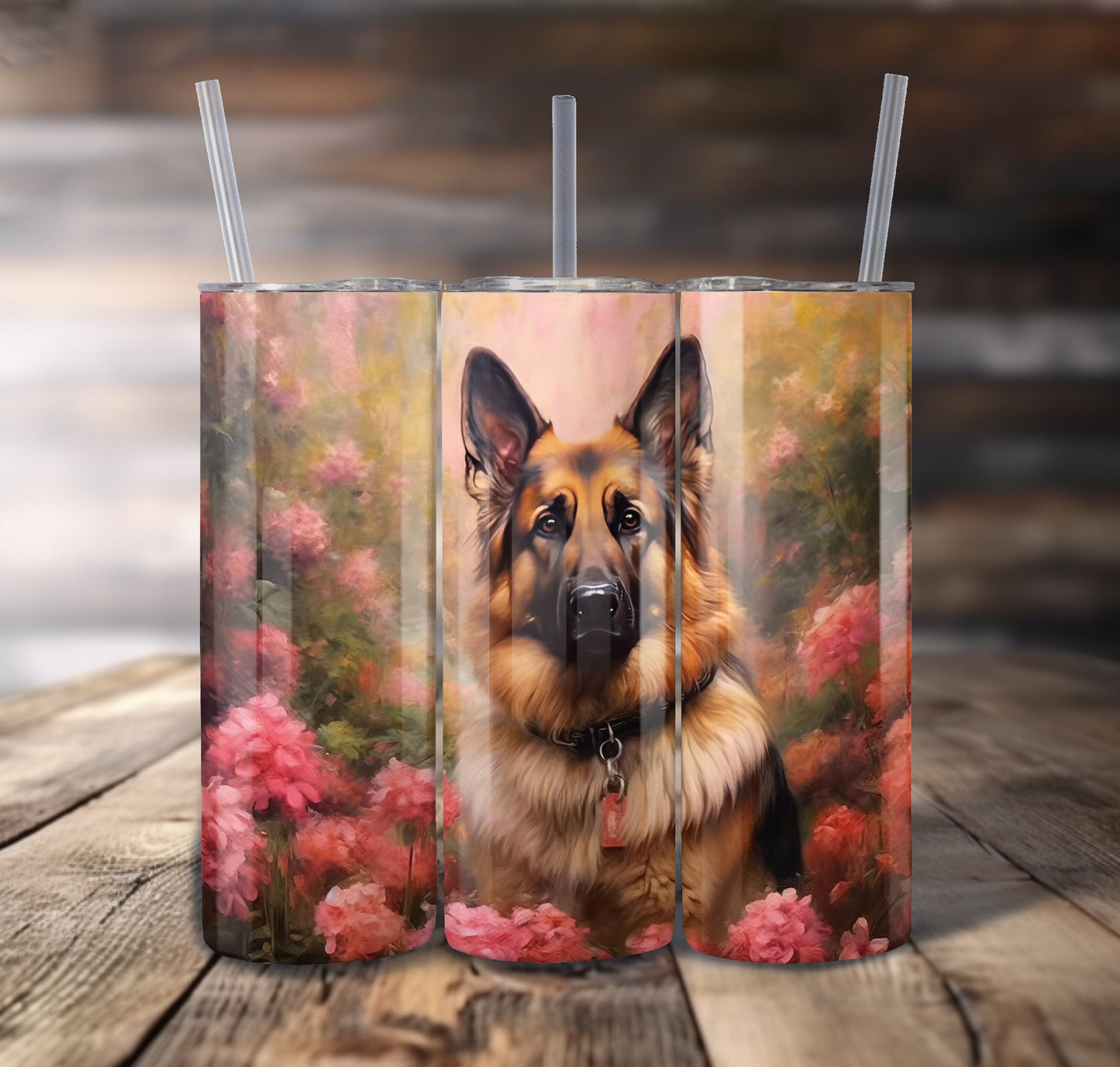 German Shepherd Dog 20 oz Stainless Steel Tumbler