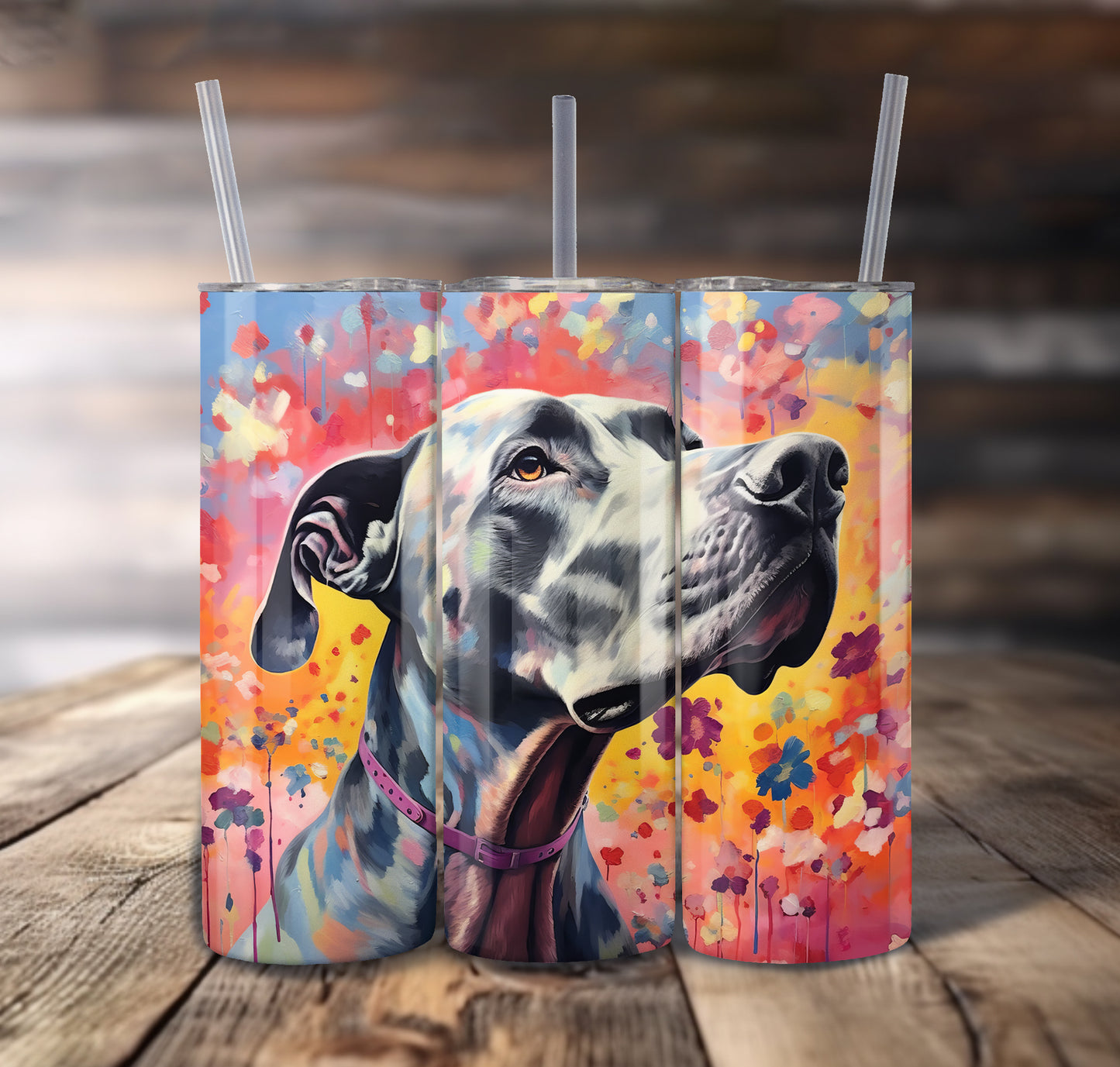 Great Dane Dog 20 oz Stainless Steel Tumbler