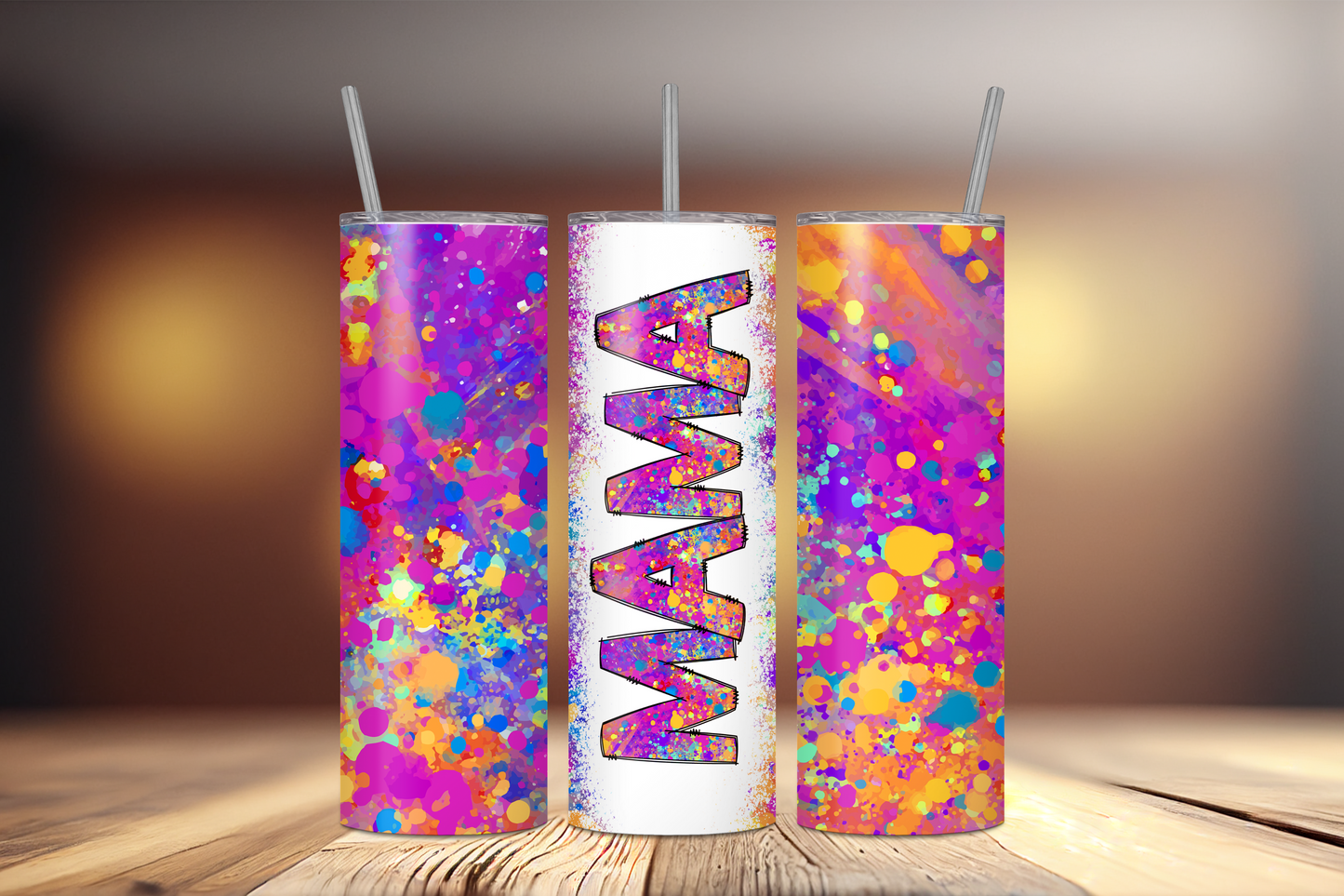 MAMA Bright Floral 20 oz Stainless Steel Tumbler