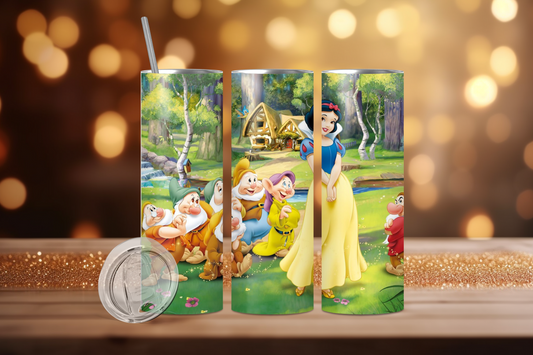 Princess Snow White & Dwarves 20 oz Stainless Steel Tumbler