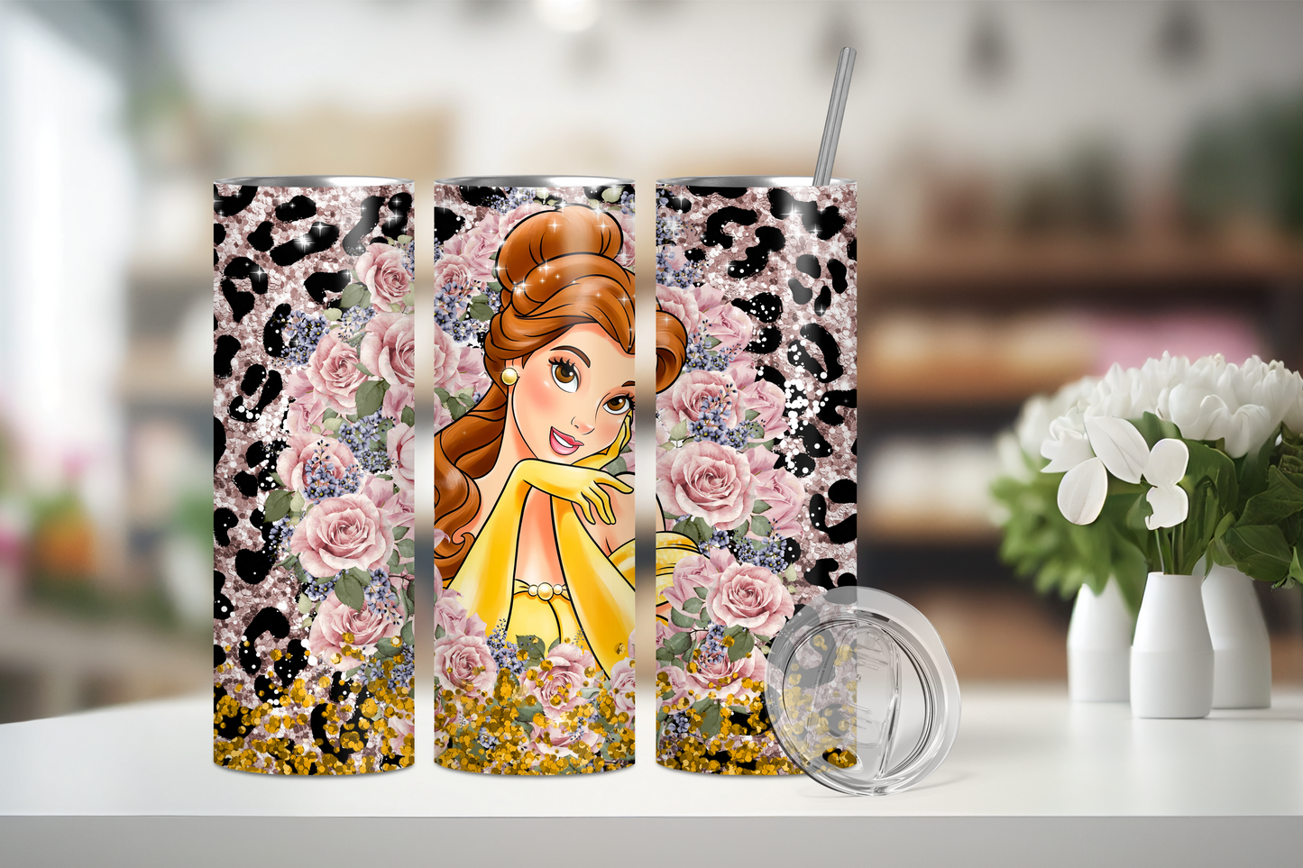 Princess Belle 20 oz Stainless Steel Tumbler