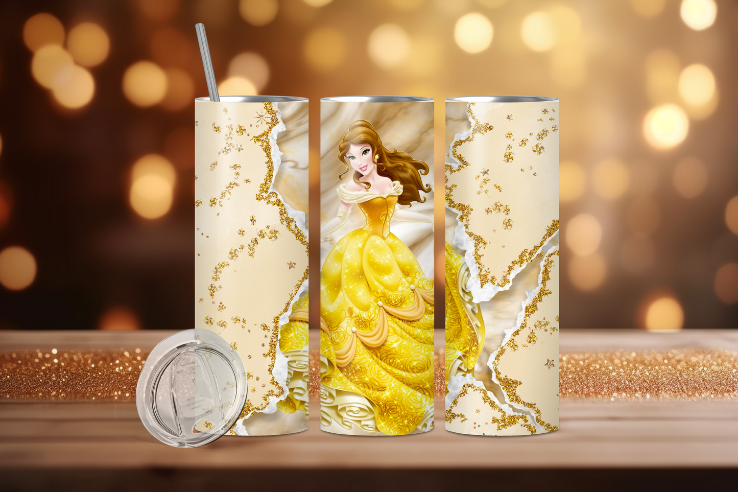 Princess Belle 20 oz Stainless Steel Tumbler