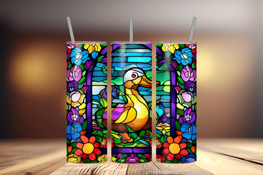 Duck Stained Glass Look 20 oz Stainless Steel Tumbler